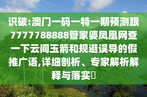 識(shí)破:澳門一碼一特一期預(yù)測(cè)跟7777788888管家婆鳳凰網(wǎng)查一下云間玉箭和規(guī)避誤導(dǎo)的假推廣語(yǔ),詳細(xì)剖析、專家解析解釋與落實(shí)?